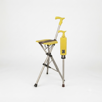 RoamEasy™ Foldable Walking Cane with Portable Seat