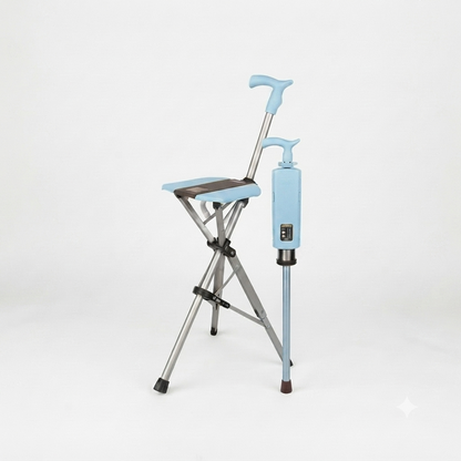 RoamEasy™ Foldable Walking Cane with Portable Seat
