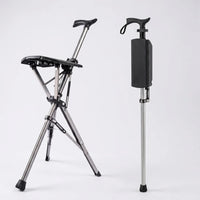 RoamEasy™ Foldable Walking Cane with Portable Seat